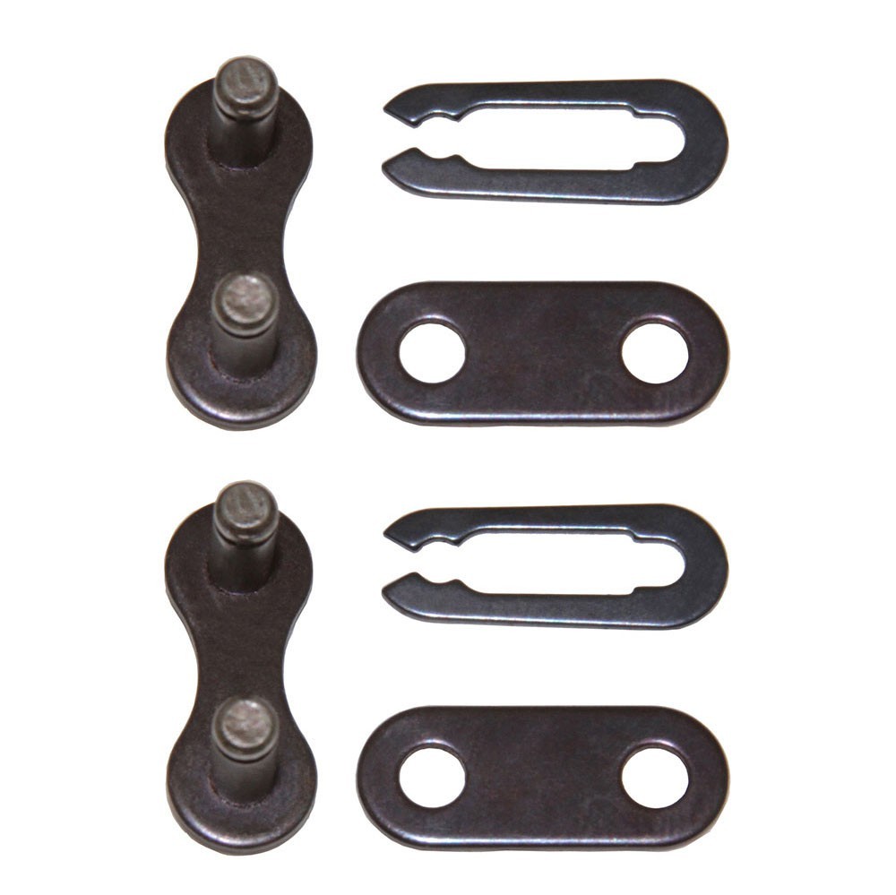 2x KMC 1 Speed Bicycle Master Link Chain Connector 1/2 x 1/8 Black Replacement.