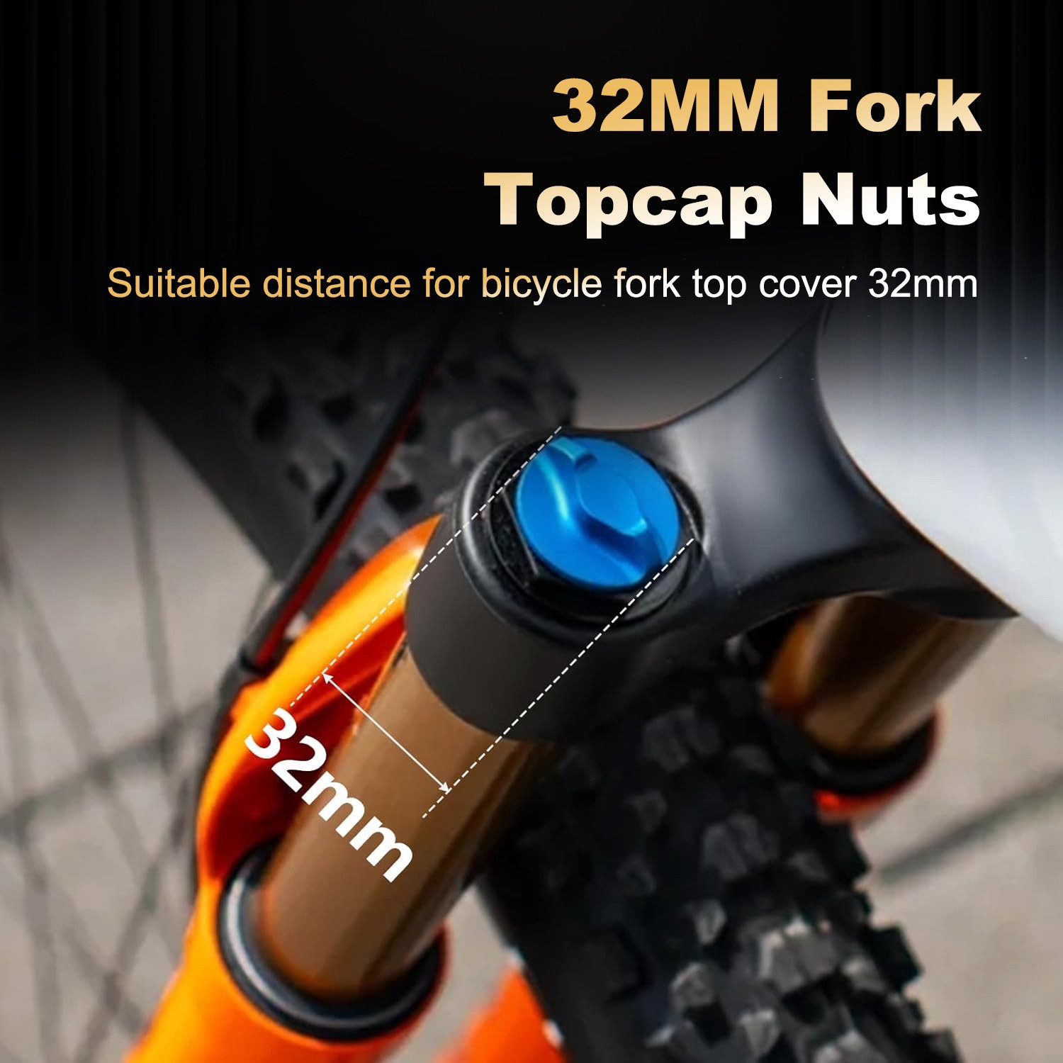 1x Fork Topcap Socket 32mm Drive Flat Socket for Mountain Bike 36/38/40 Series