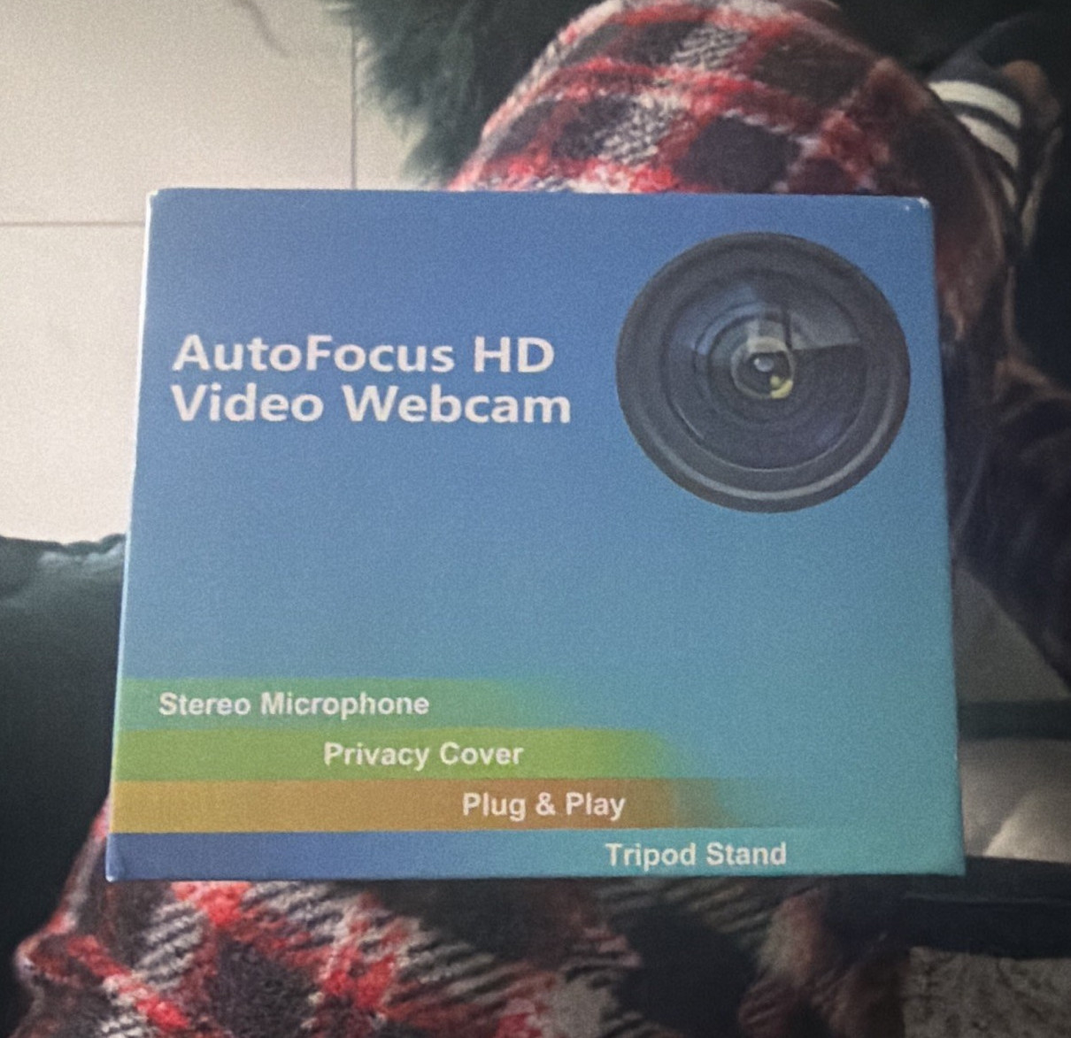 AutoFocus HD Video Webcam Plug & Play w/ Stereo Mic Privacy Cover Tripod Stand