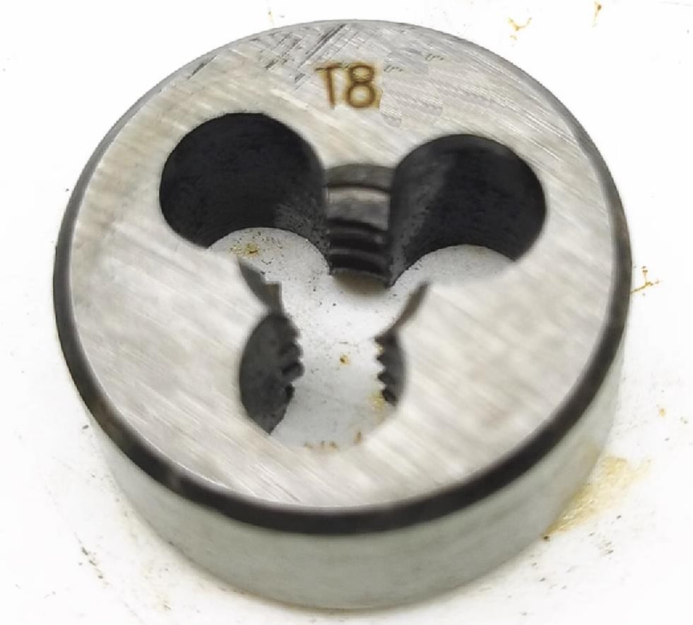 1Pcs HSS Trapezoidal Metric Left Hand Die TR8 x 1.5mm Pitch T8 x 1.5mm