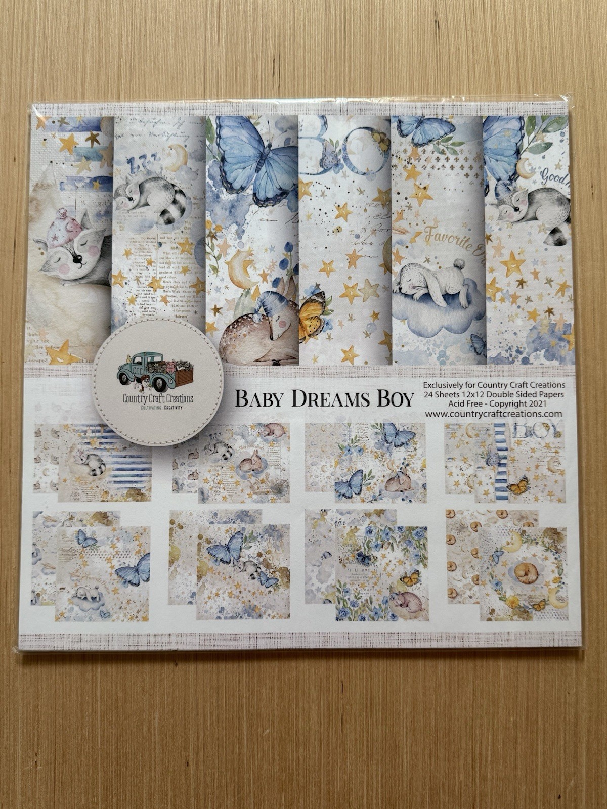 Country Craft Creations - Baby Dreams Boy - 12x12 - Cotton Bristol