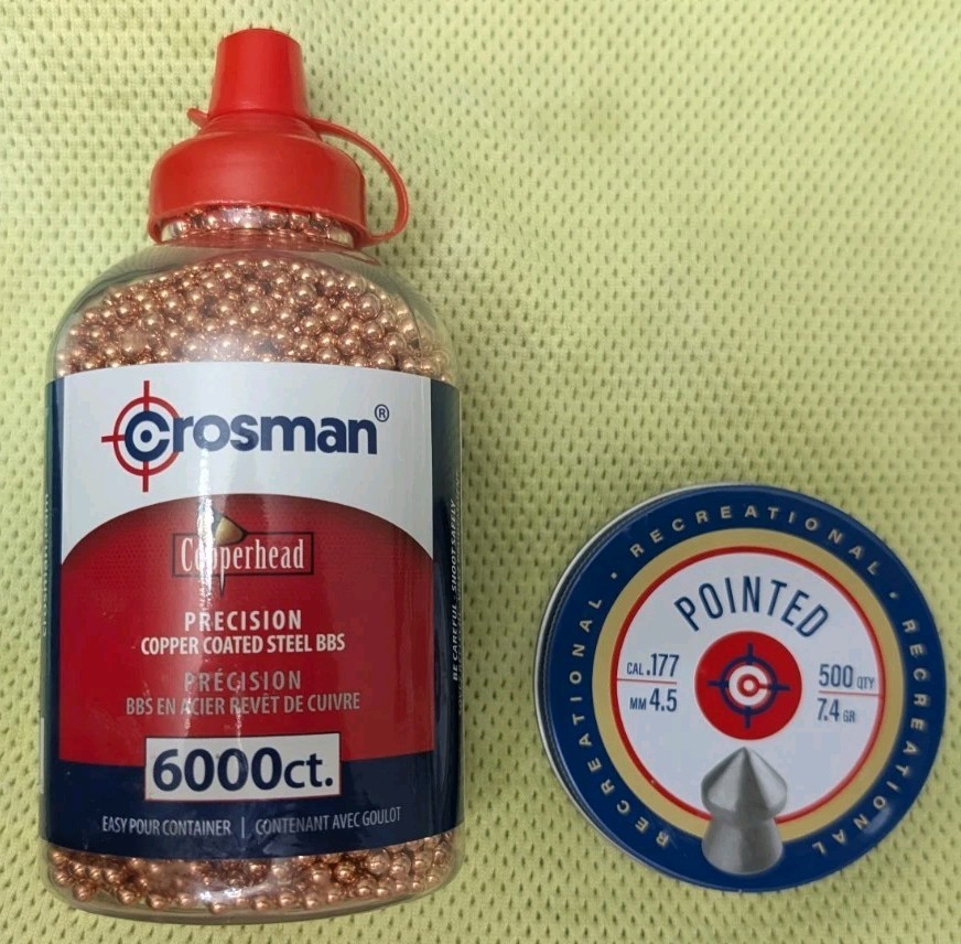 Copperhead .177 Cal, 5.1 Grains, BBs, 6000ct & Pointed.177 Airgun Pellets 500ct