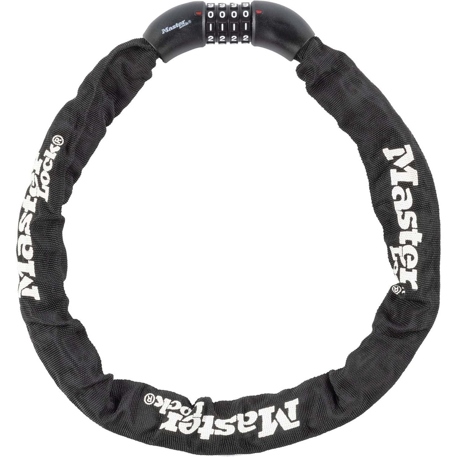 Master Lock 8392BLKEC 3ft Long x 5/16" Hardened Steel Chain w/ Combination Loc