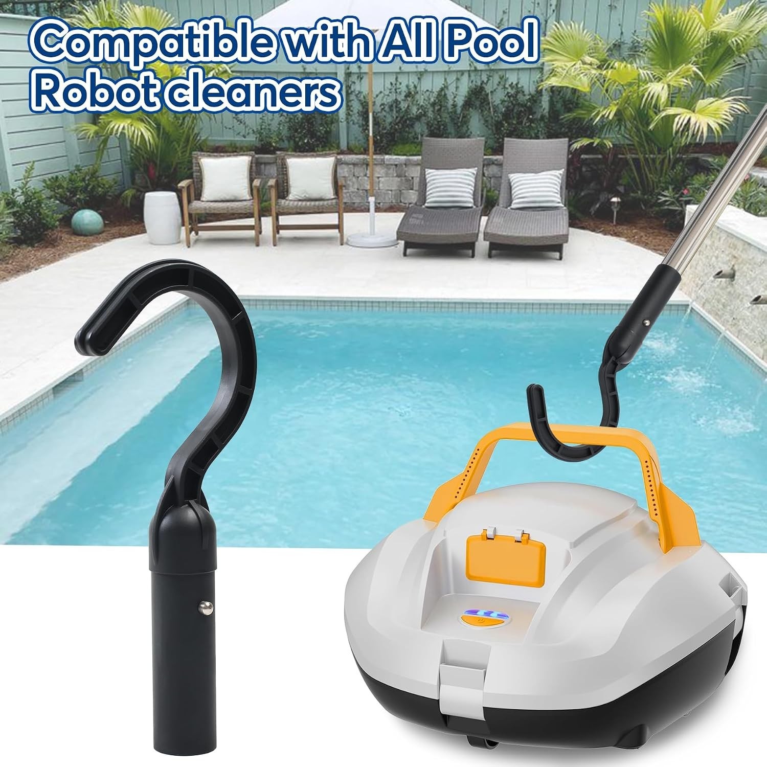 Universal Robotic Pool Cleaner Hook - Effortless Retrieval & Compatibility