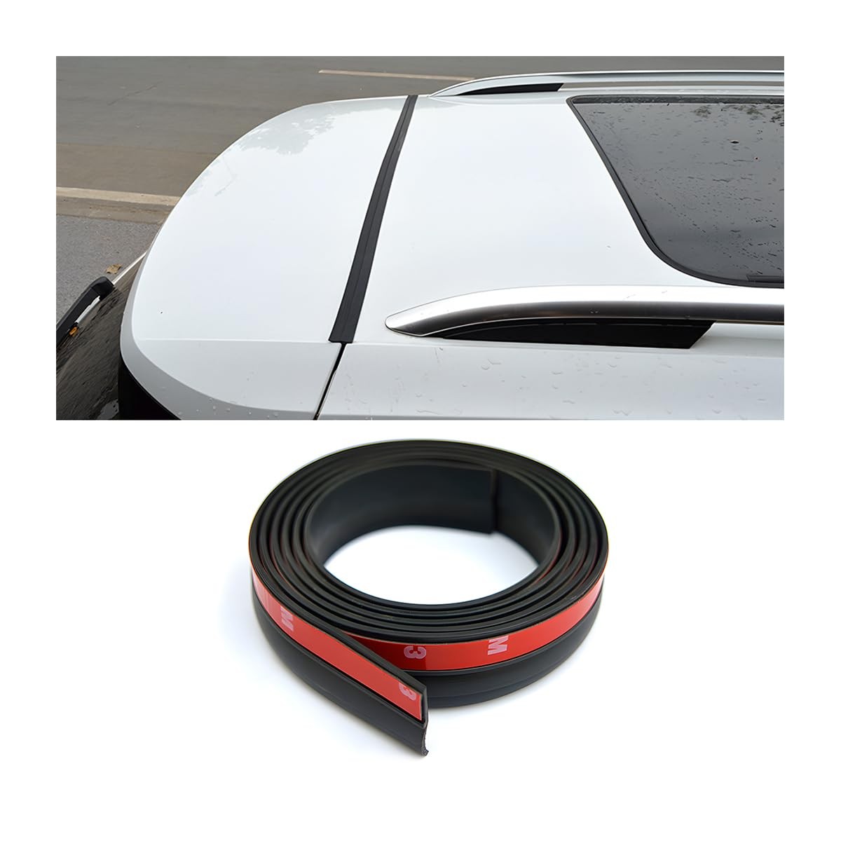 BELOMI 1.6M/5.25Ft Car Weather Sealing Strip, Universal for SUV MPV Black