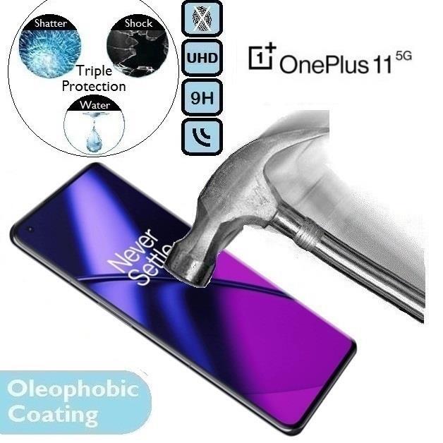 100% Genuine Tempered Glass 9H Screen Protector (1+ One Plus 11) For OnePlus 11