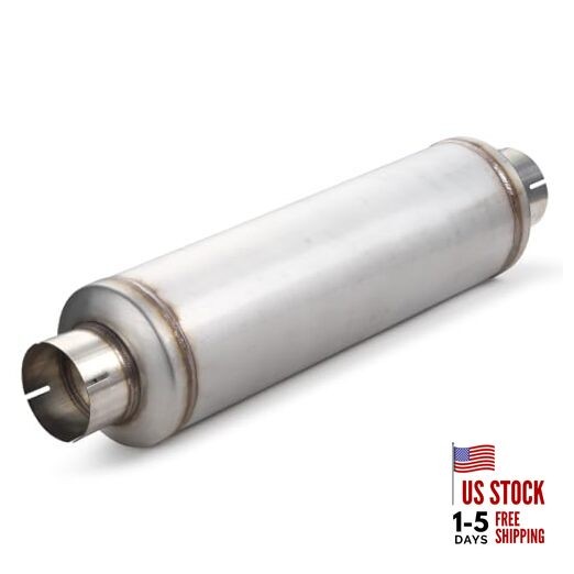 4" Inlet Exhaust Resonator, 4" Inlet 4" Inlet 30" Overall Length（8" wide） 1 PC