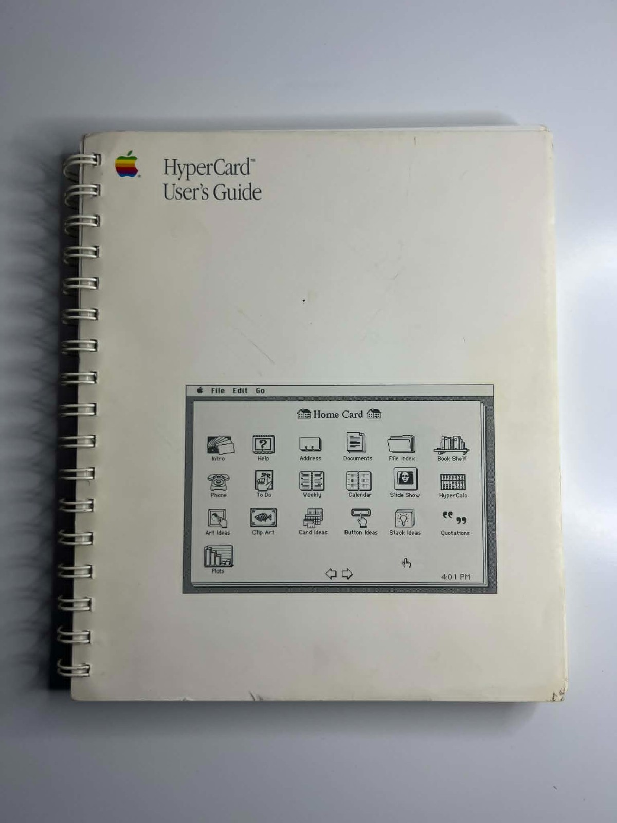 Vintage Apple HyperCard User’s Guide Manual Spiral Book Macintosh 1980s Original