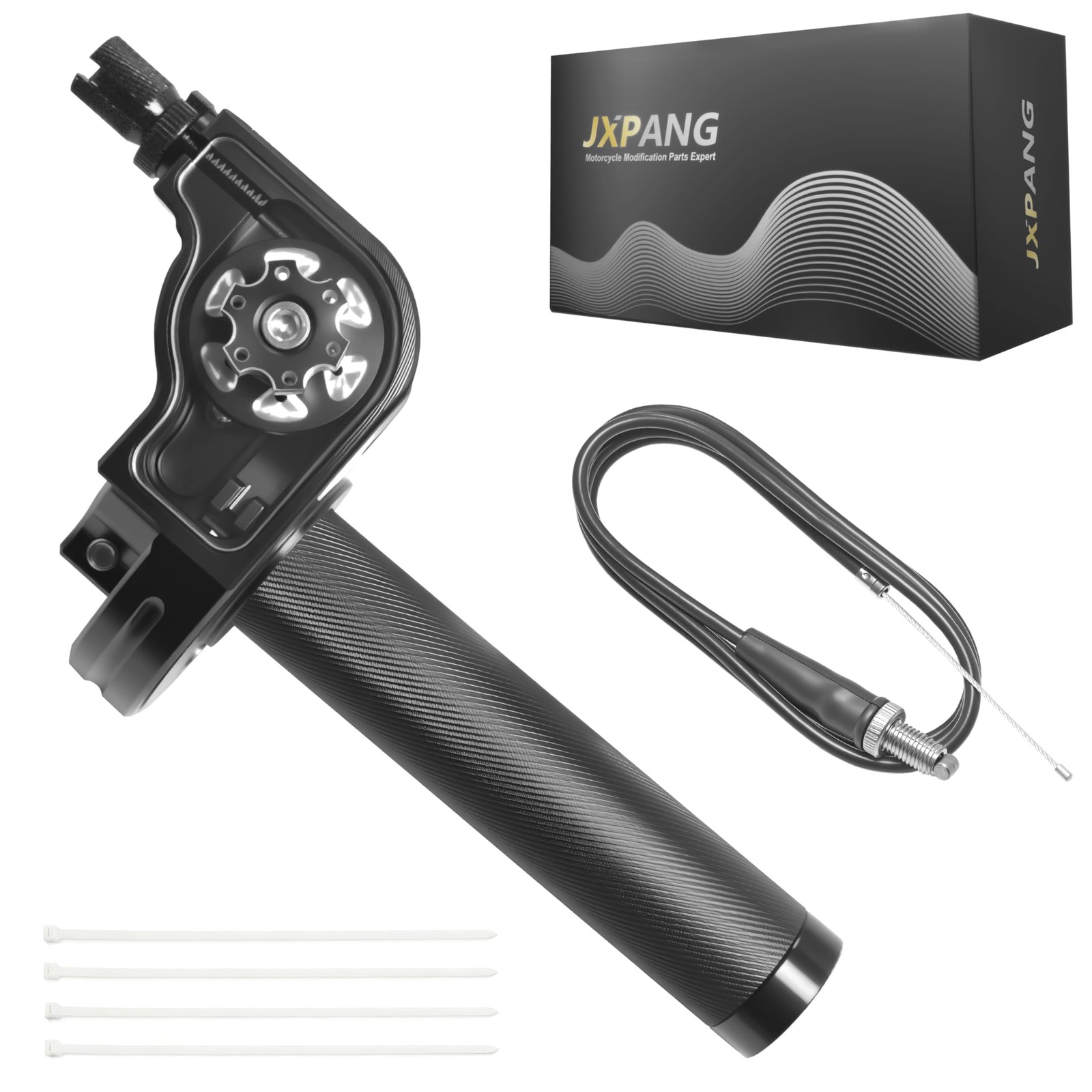 JXPANG Universal CNC Quick Twist Throttle Kit with Cable for 7/8" Bars - Fits...