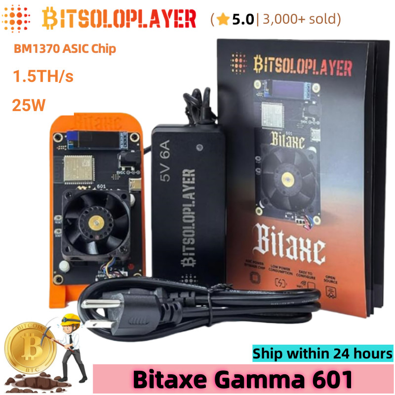 BTC Solo Miner Bitaxe Gamma 601 BM1370 Chip 1.5TH/s Lottery Miner Home Mining