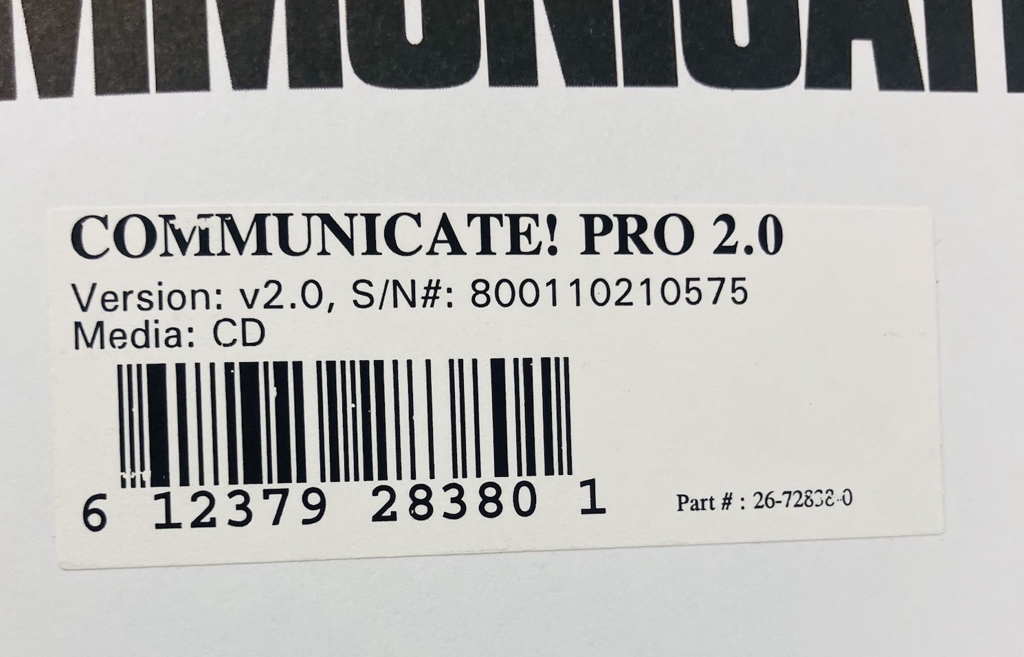 Communicate! Pro 2.0 Sealed CD w/ User Guide Win 95 NT Fax Voice Software NOS