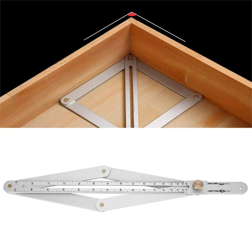 Corner Angle Finder, 4?Fold Multifunctional Angle Measuring Ruler, 0-170?