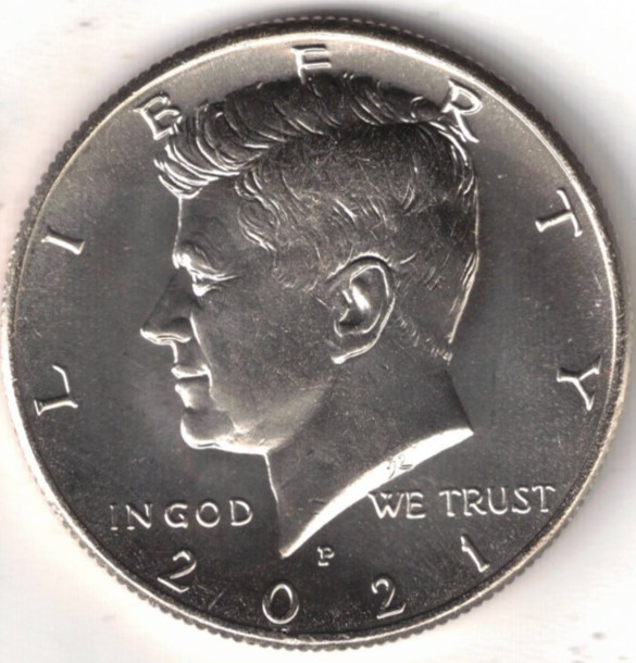 2021-P Philadelphia Brilliant Uncirculated Kennedy Half Dollar Coin!