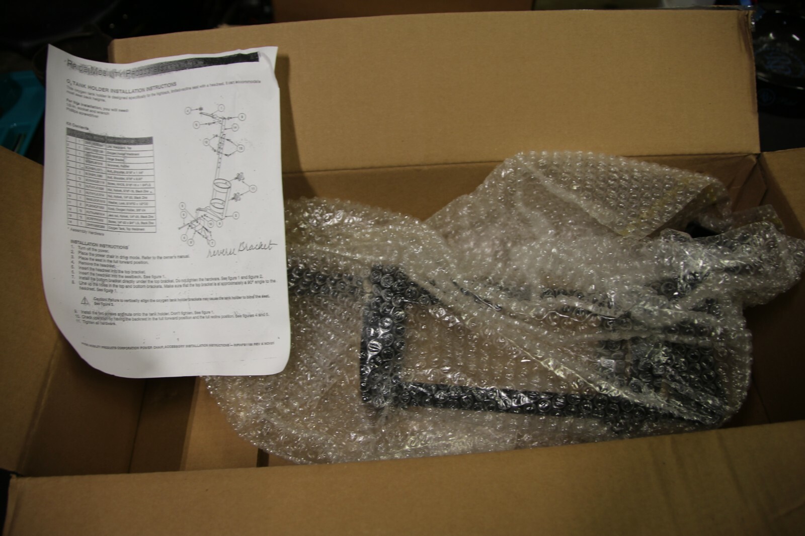 ACCASMB1923 Pride Oxygen Holder Kit