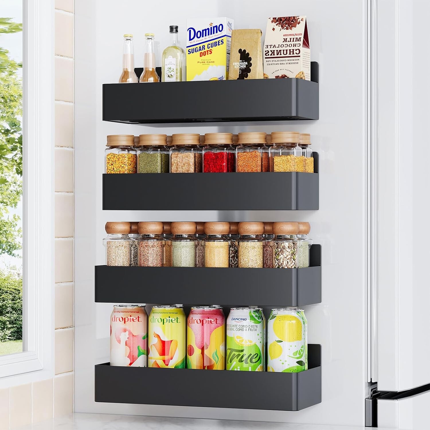 Especiero Magnético para Refrigerador, Organizador de Cocina y Estante de Almace