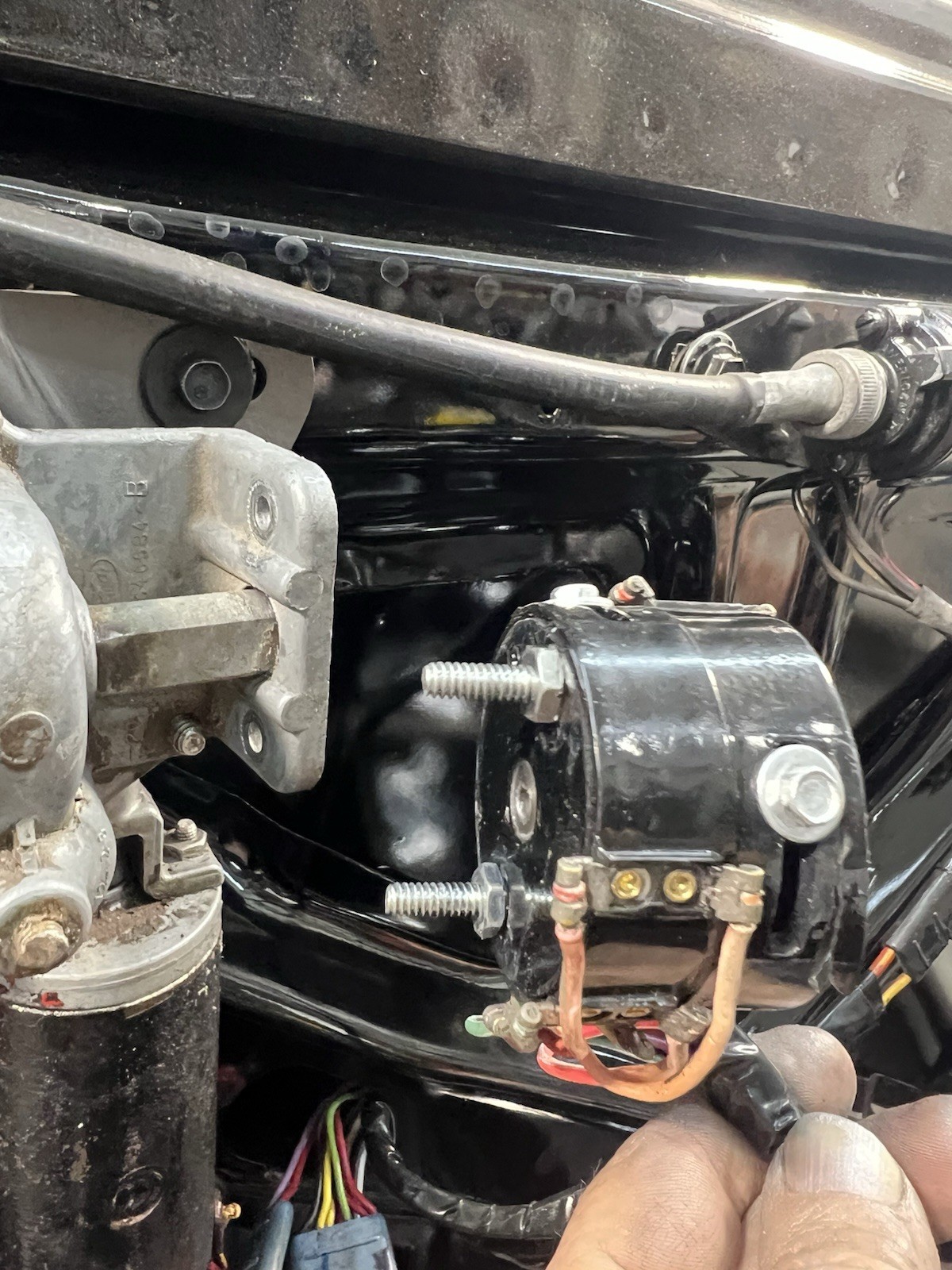 1964-1966 Ford Thunderbird Convertible, Top Upper Back Panel flip switch Upgrade