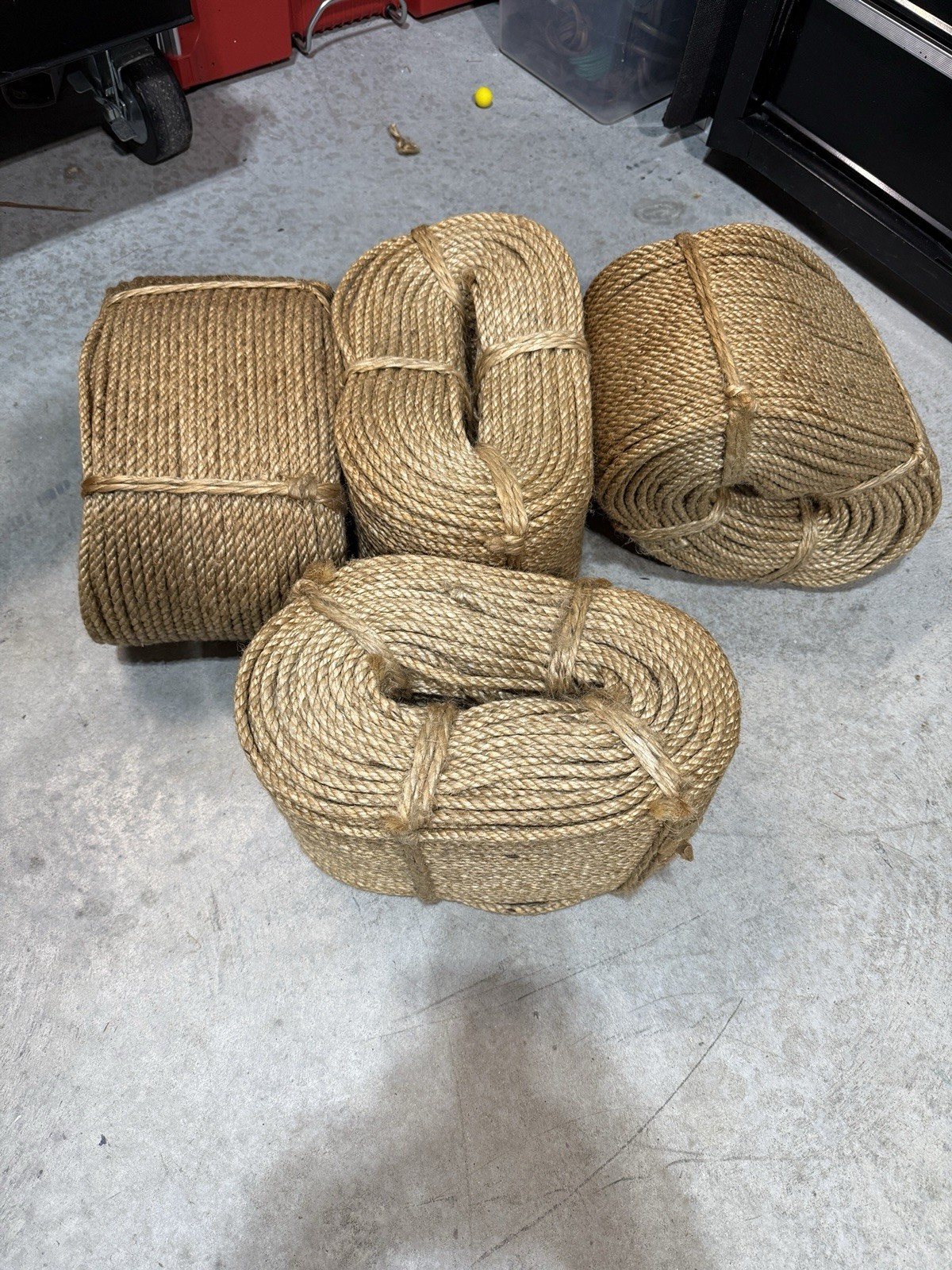 Natural Jute Rope (3/16 in x 50ft)Just Short Of 3/8 In. Manila Rope, Hemp