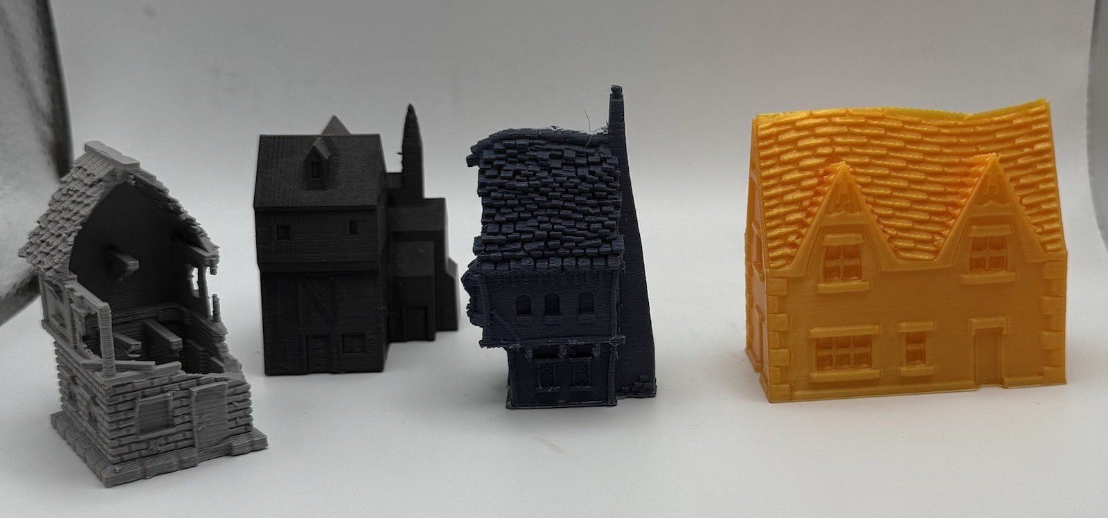 10mm Fantasy Village Terrain Houses Cottages Lot Blue