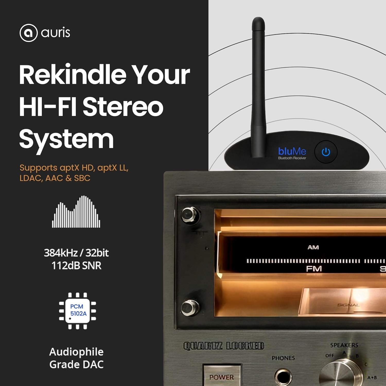 Blume HD Bluetooth Music Receiver with Audiophile DAC