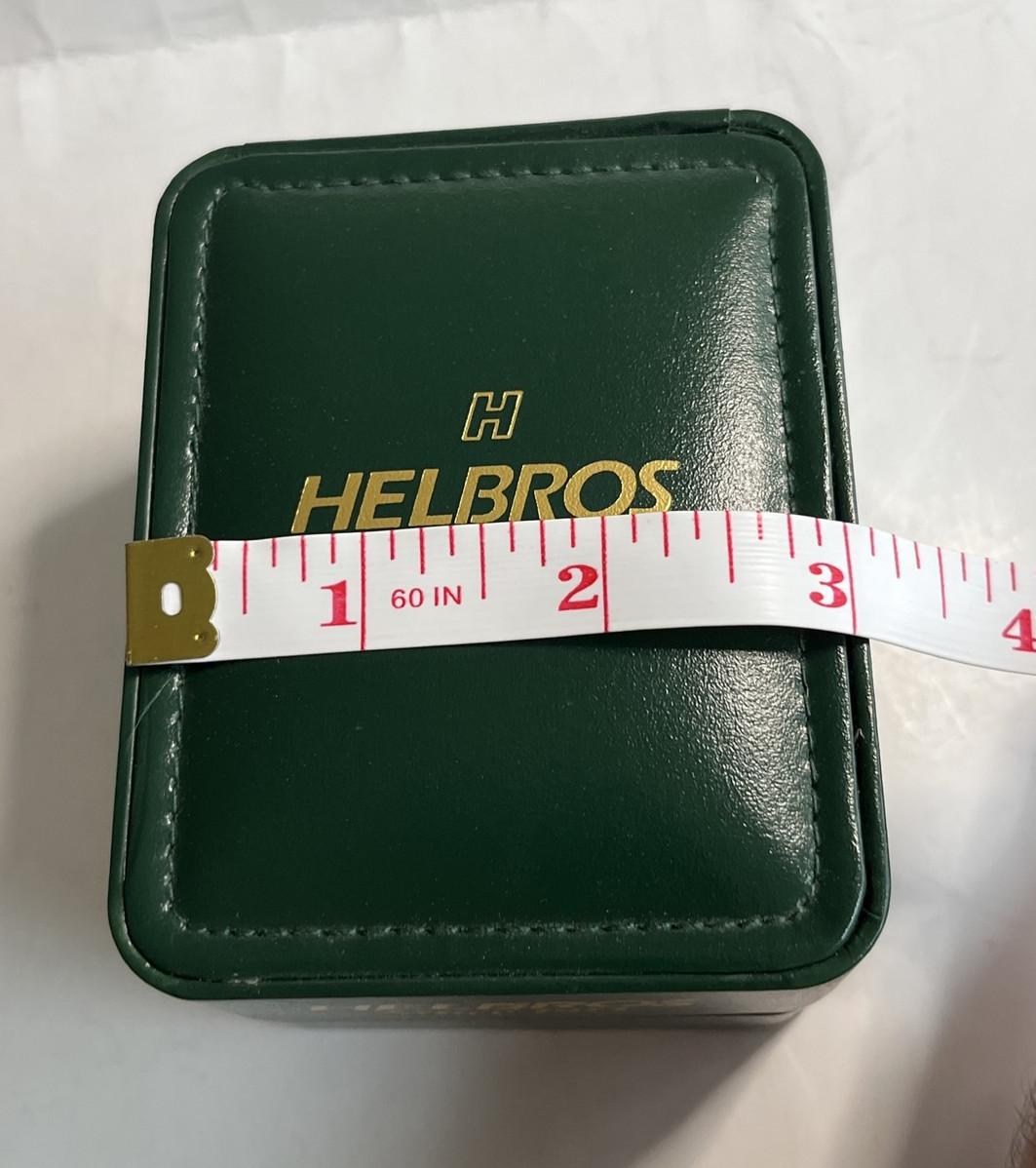 Vintage HELBROS Green LDS HARD SHELL DISPLAY BOX
