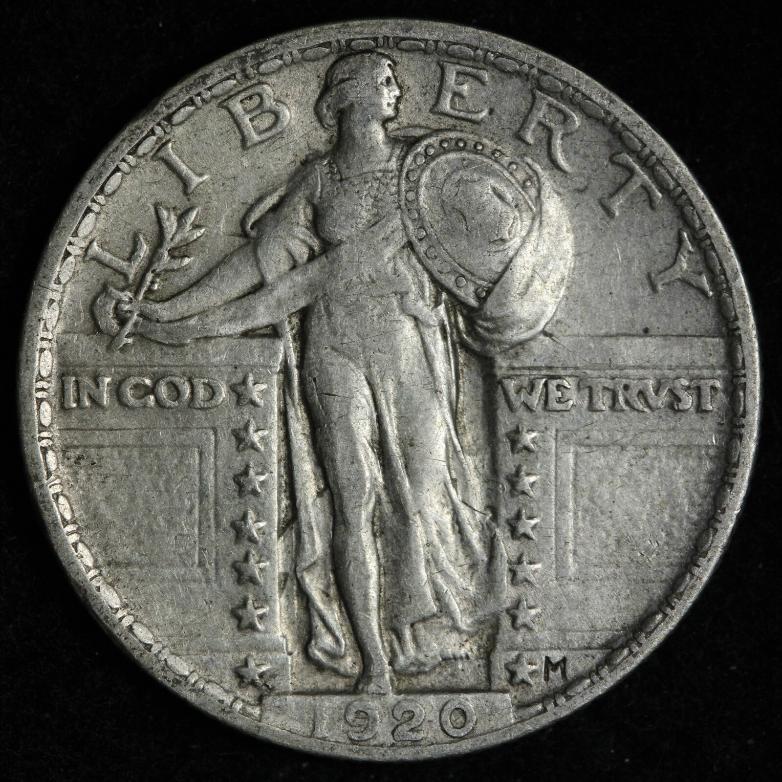1920 Standing Liberty Silver Quarter AU+ E274 SQULA