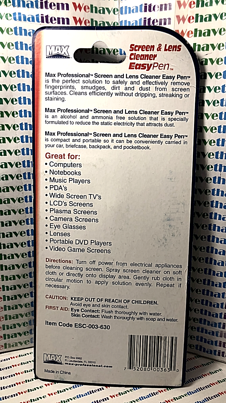 MAX PRO / SCREEN & LENS / CLEANING KIT / 1 piece / (qzty)
