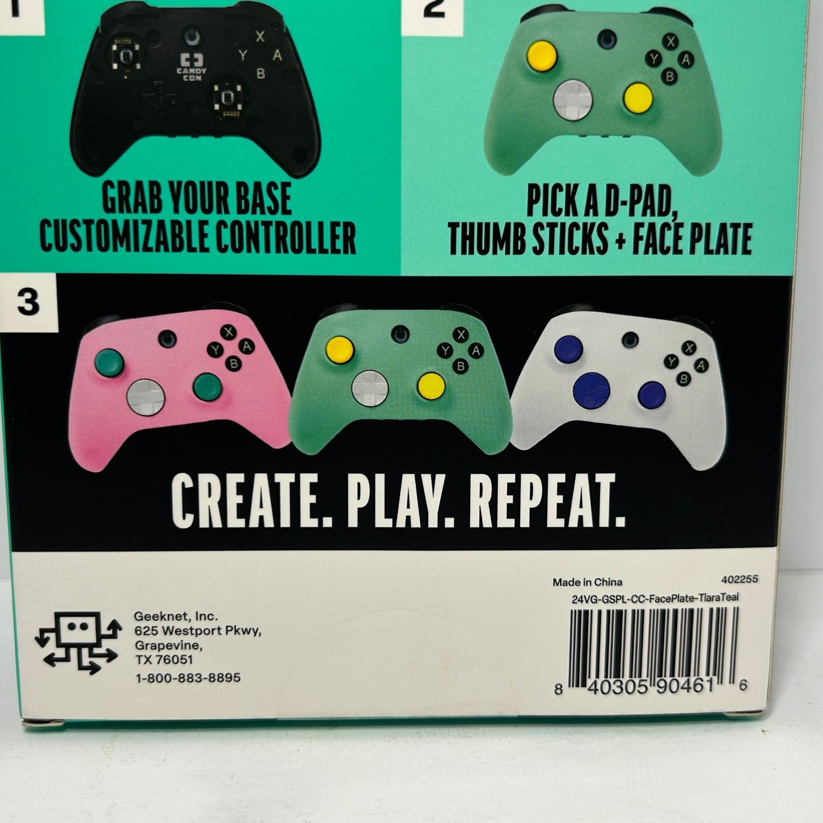 Candy Con Face Plate Tiara Teal Magnetic Customizable Controller 24VG-GSPL-CC
