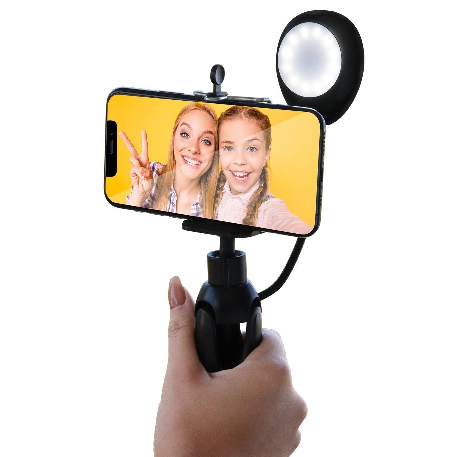 Xtreme XCA21019BLK LED Smartphone Extendable Selfie Mount 2 in 1 Led Selfie...