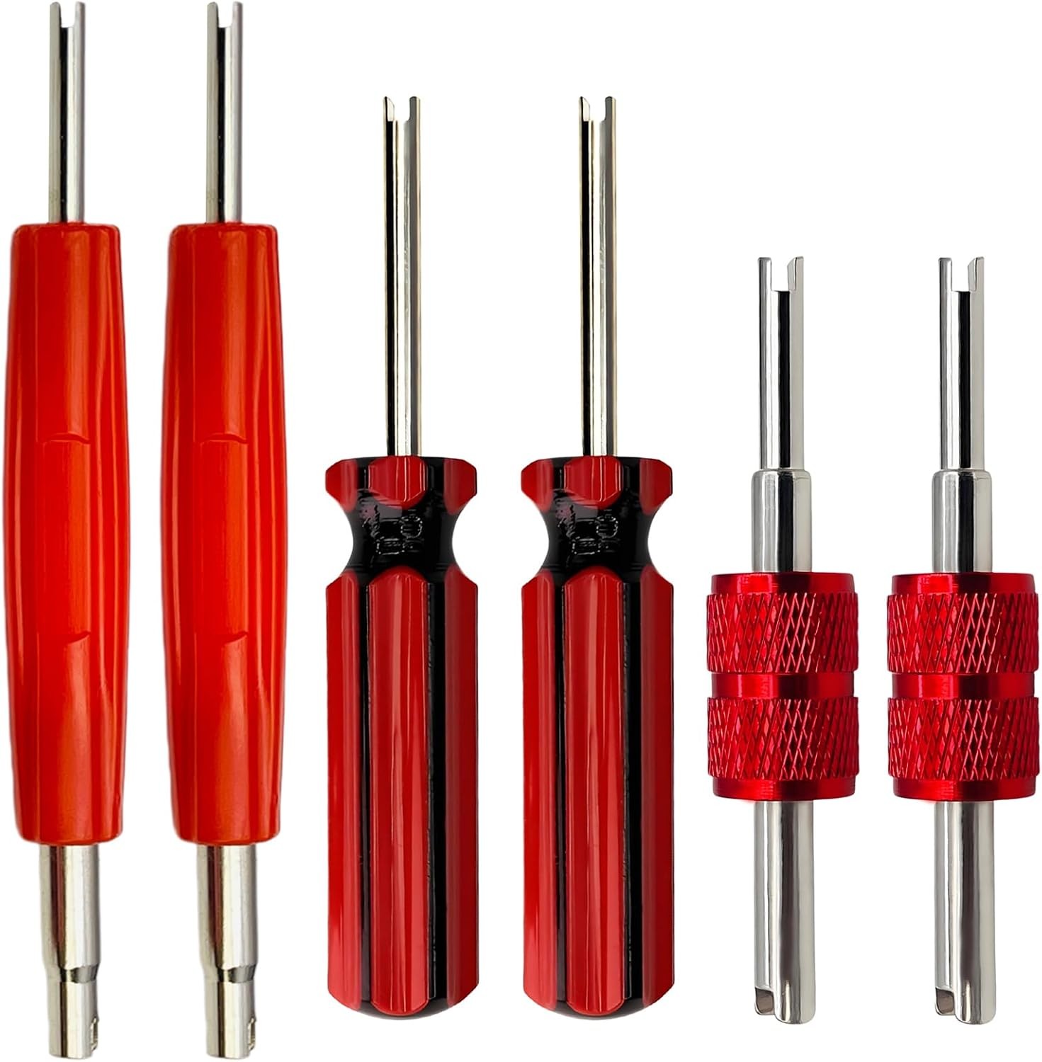 6Pcs Valve Stem Removal Tool Kit, R134a R12 A/C HVAC Air Conditioner Schrader Va