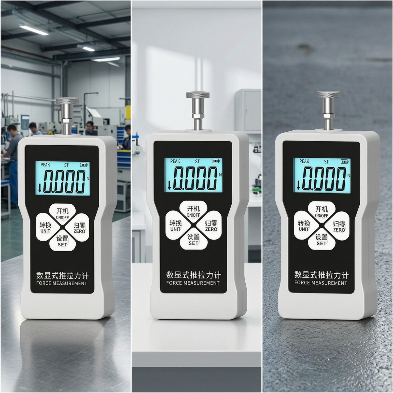 Push Pull Force Gauge Handheld Dynamometer Portable for Workshops, Inspectors