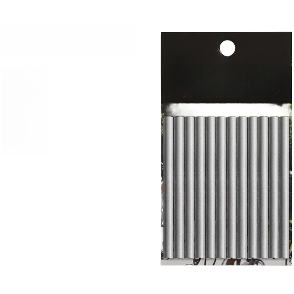 Reflective Spoke Strips 12PCS Gray ABS Material for Enhanced Night Visibility