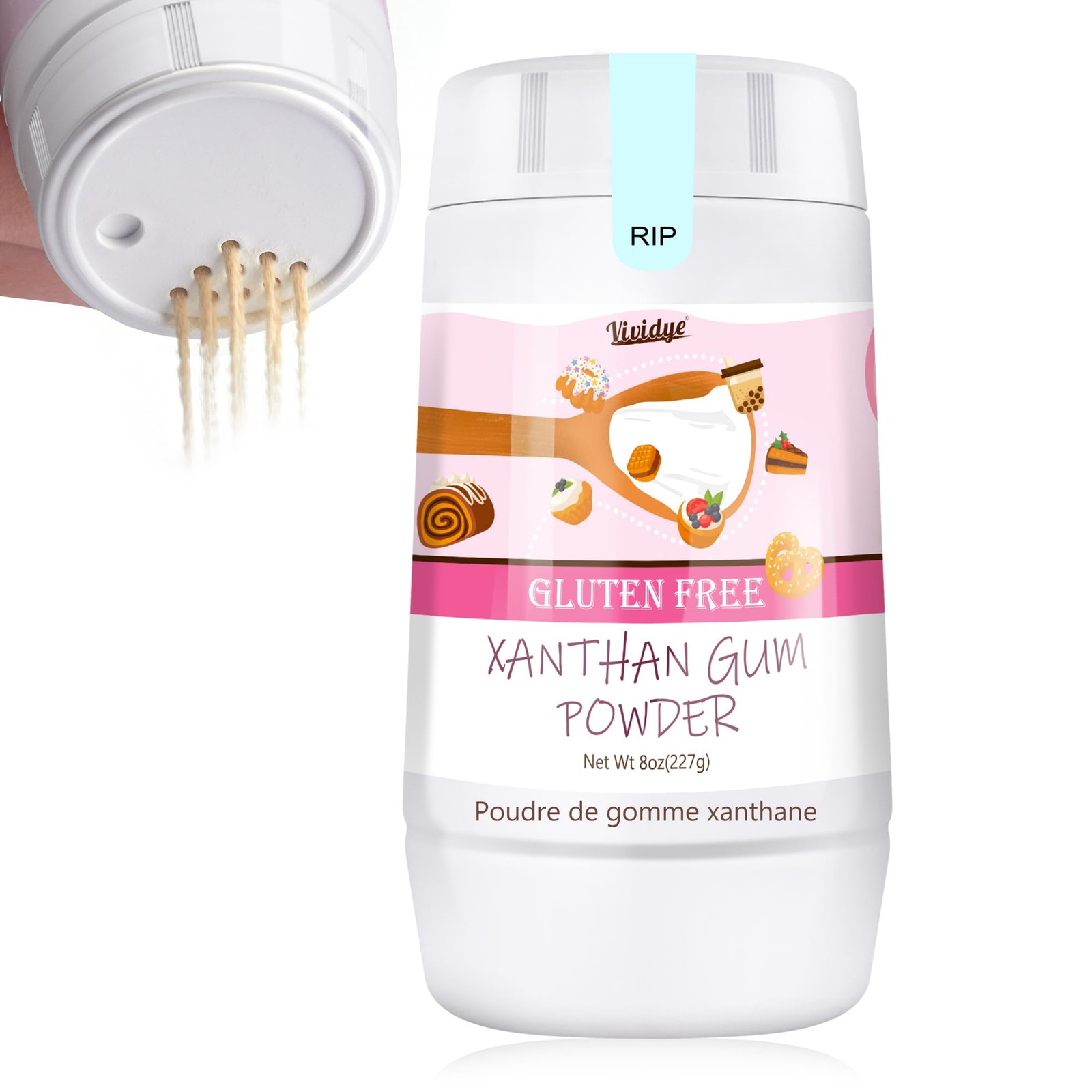 8oz Xanthan Gum Powder, Food Grade Xanthan Gum for Gluten Free Baking, Keto F...