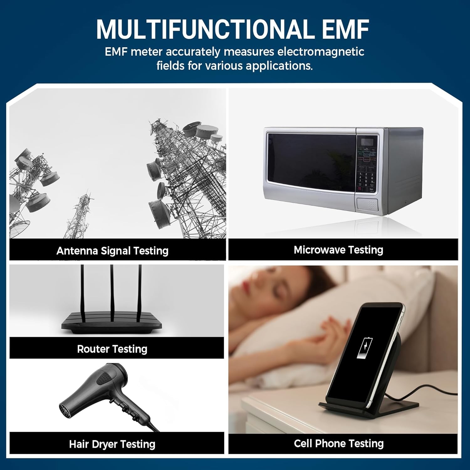 Handheld Digital LCD Rechargeable EMF Meter Detector Device Electromagnetic