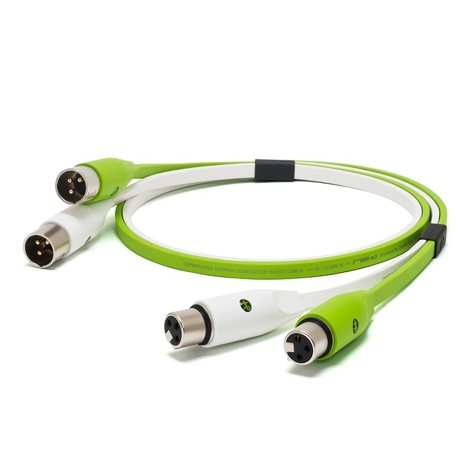 Neo d+ - Audio cable 2x XLR-F / 2x XLR-M, Class B, 1m length Green
