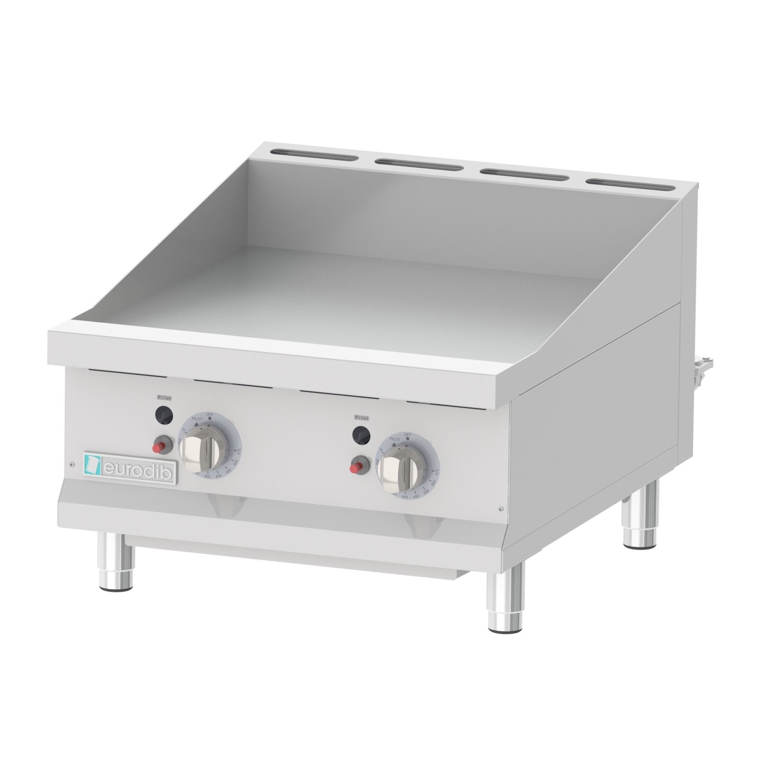 Eurodib TG24T 24" Countertop Gas Griddle with Thermostat Controls, 60.000 BTU