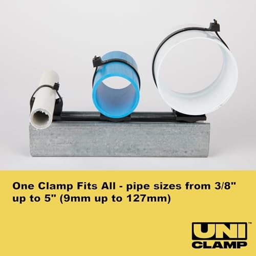 Strut Clamp for Piping and Conduit (pcs &0pcs), 10 Uniclamp + Stainless Strap