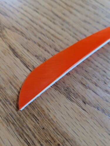 4 inch Feathers Right Wing Parabolic Cut 100 pack Orange