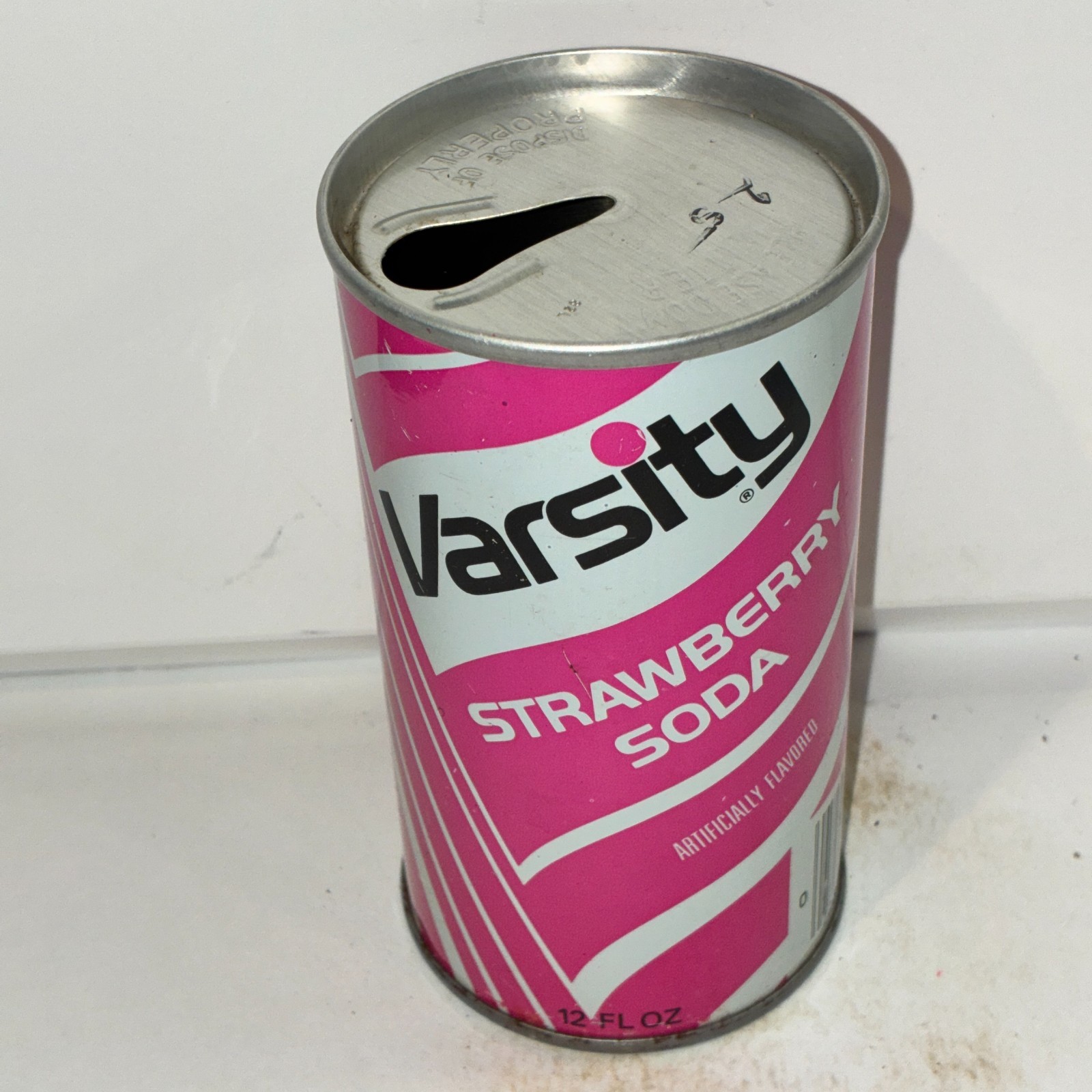 Varsity Strawberry soda can