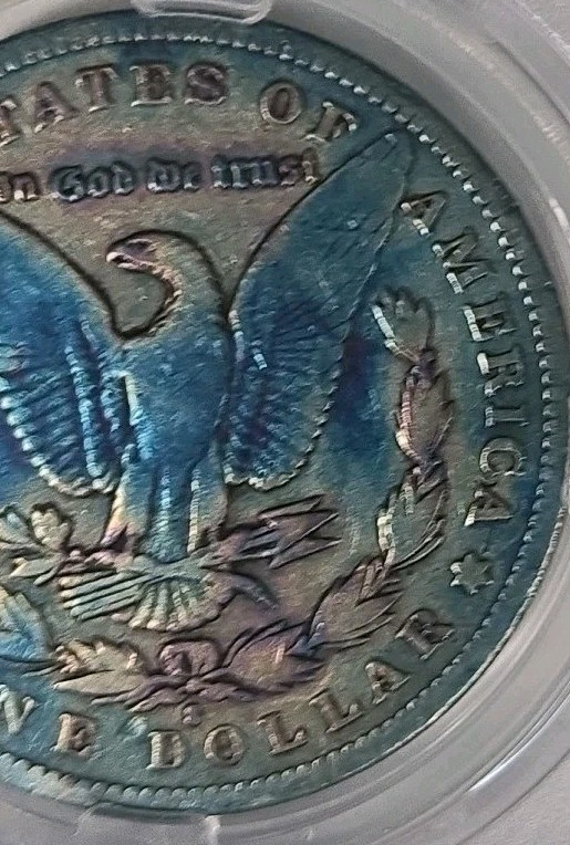 Exceptional Toning 1890- S Morgan Silver Dollar