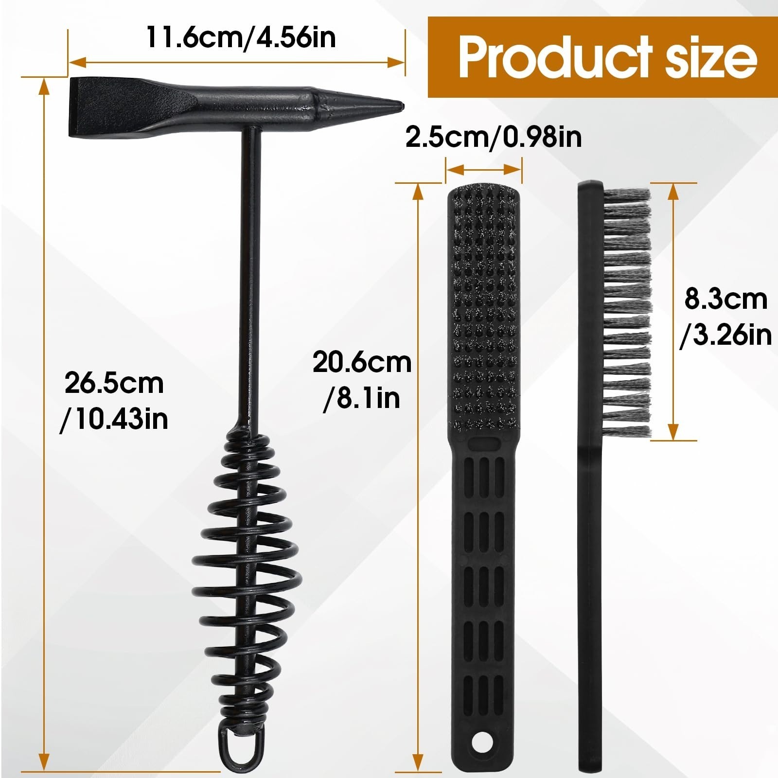 Chipping Hammer and Wire Brush Set - Heavy Duty Welding Tools