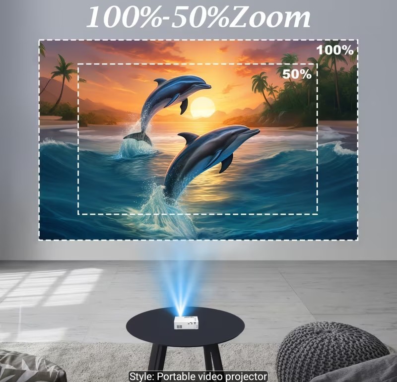 High-definition Mini Projector, "Wired Screen Mirroring For Mobile Phones".