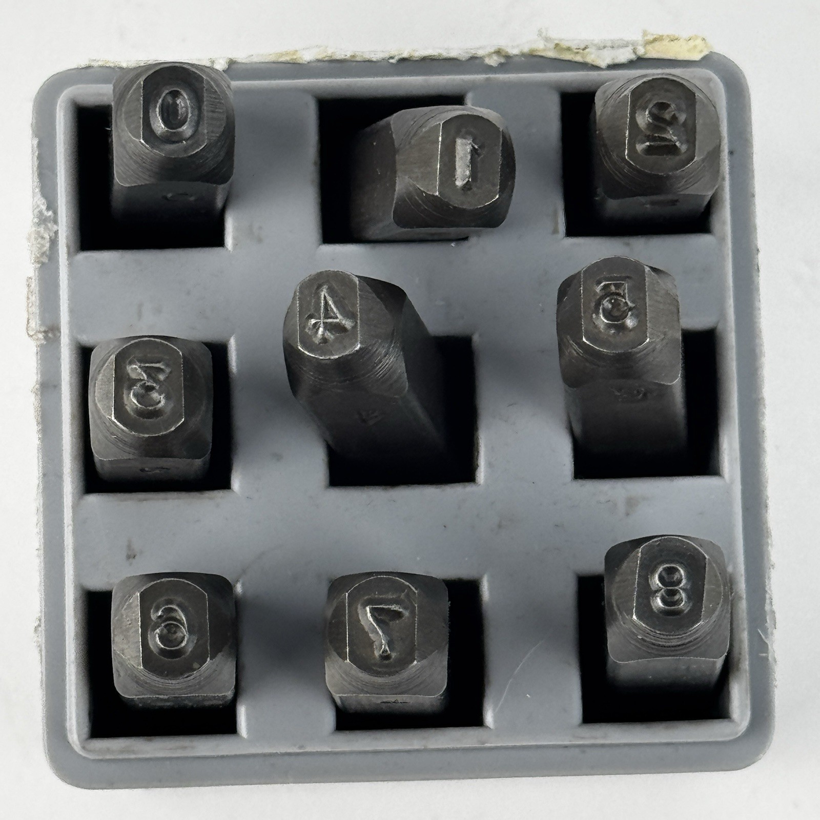 Hanson Marking Syst. 22861 9-Piece Heavy Duty 3/16" Numbers 0-9 Steel Stamp Set