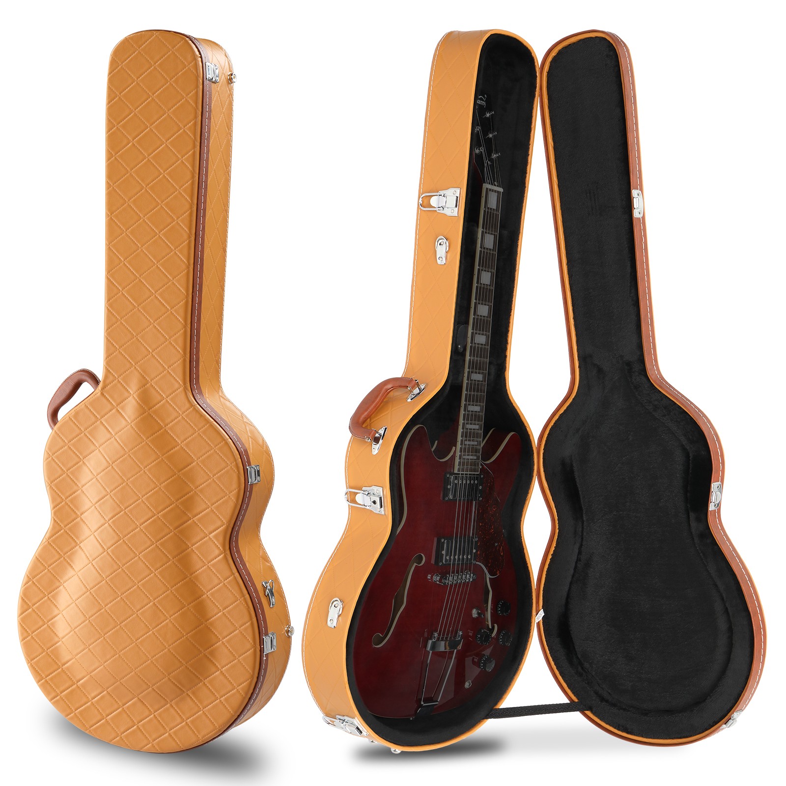 Ktaxon Case for 335 Semi-Hollow Electric Guitars with Keys Locking Latch