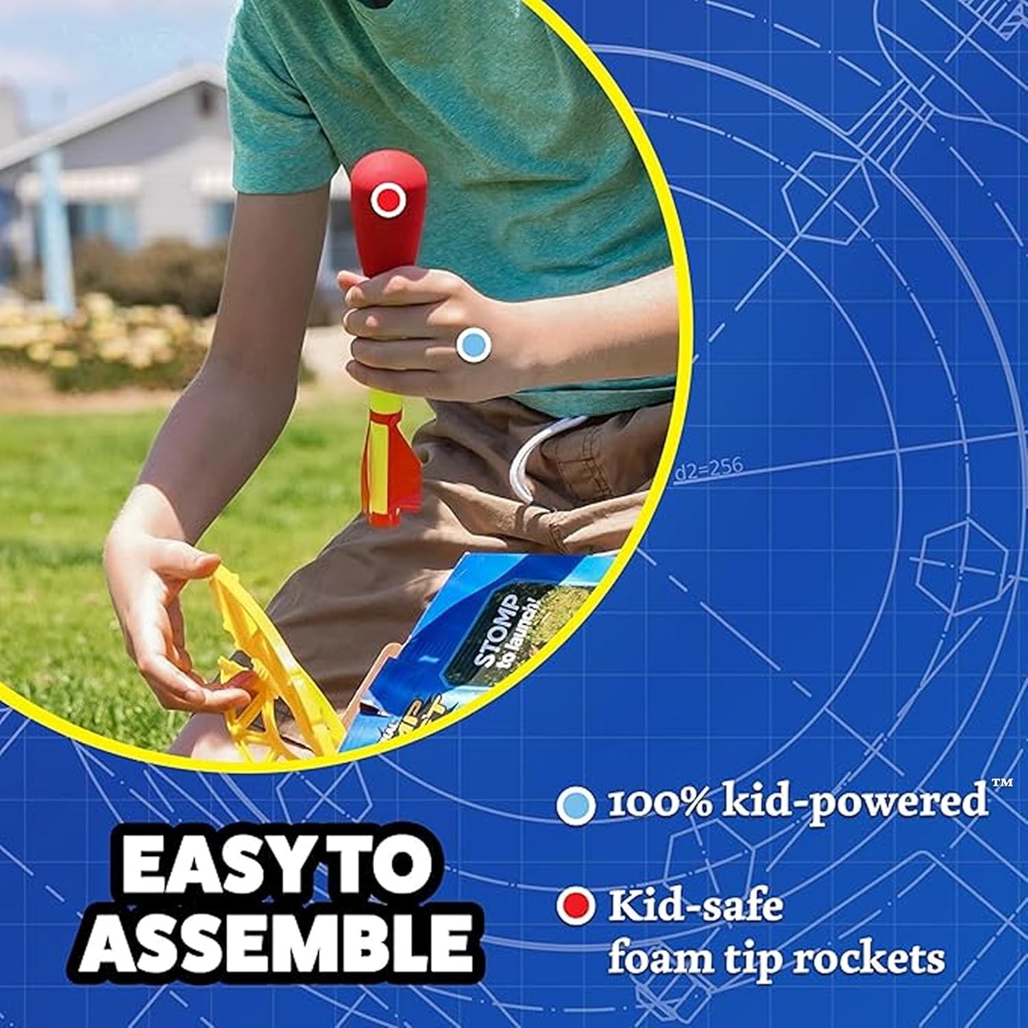 Stomp Rocket Ultra Rocket Refills, 6 Rockets - Replacement Foam-Tipped Rockets f