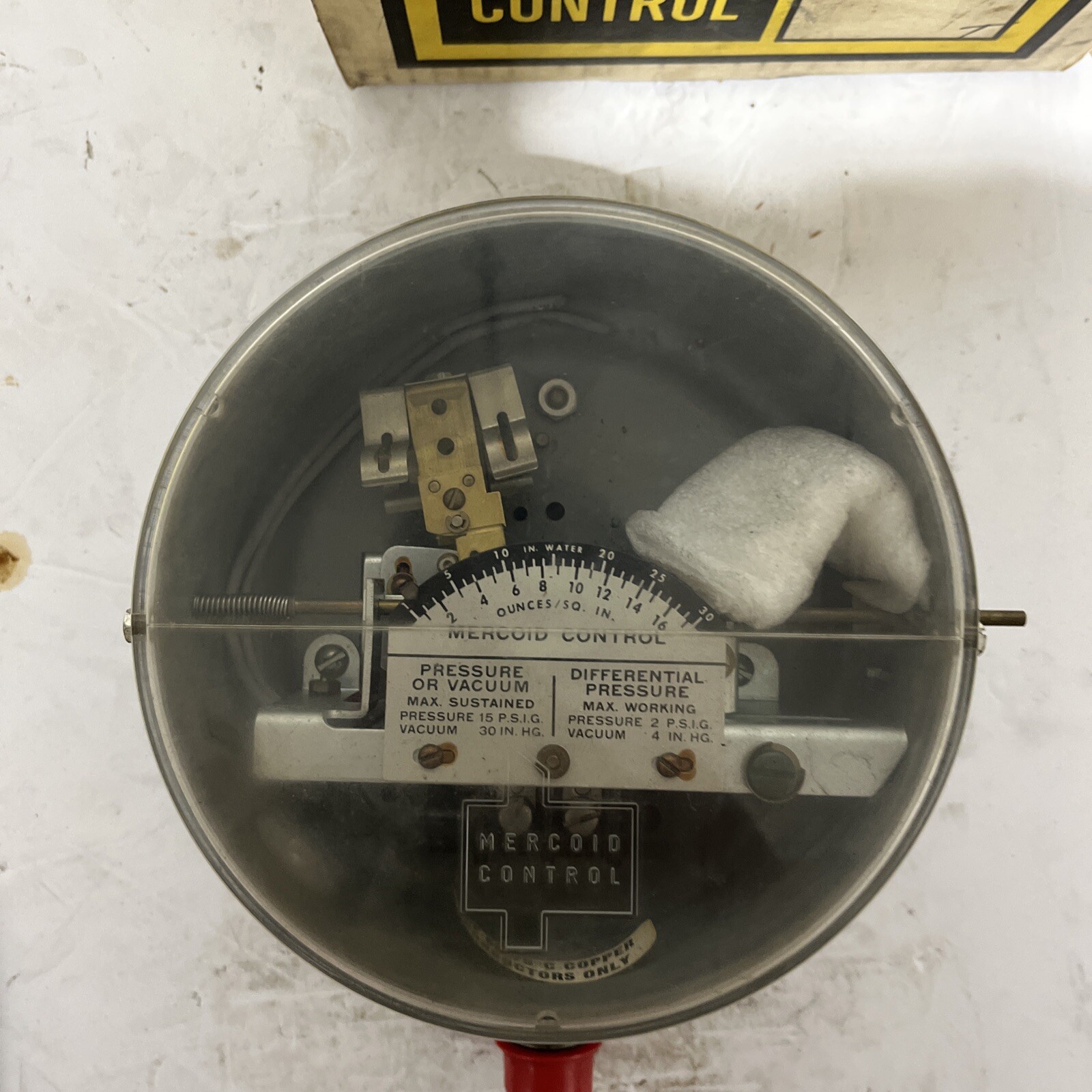 MERCOID PRL 3-P1 PRESSURE CONTROL SEE PICS MISSING PART