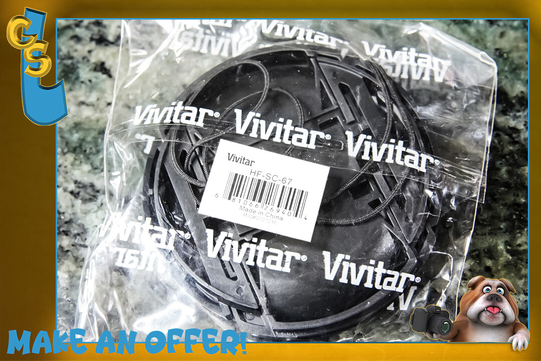 Vivitar SC67 67mm Snap-On Lens Cap -NEW- FREE SHIPPING