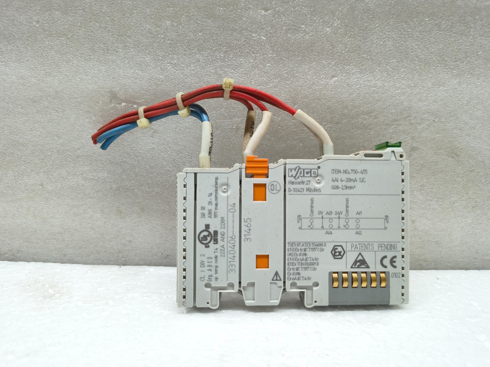 WAGO 750-455 ANALOG INPUT MODULE