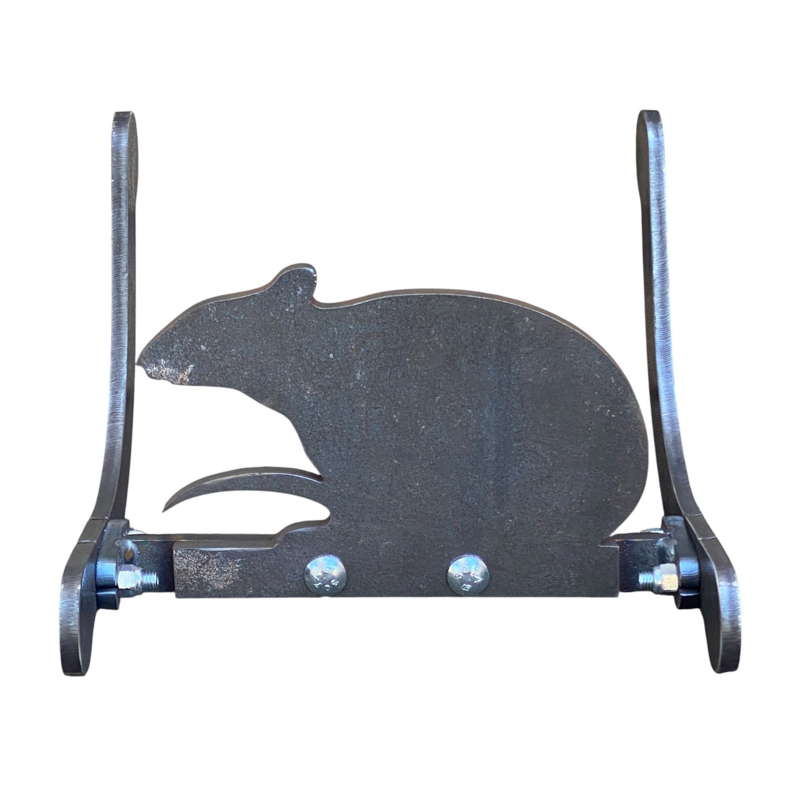 3/8" AR500 Rat Rocking Metal Ground Stand - Hardened Steel Shooting Target