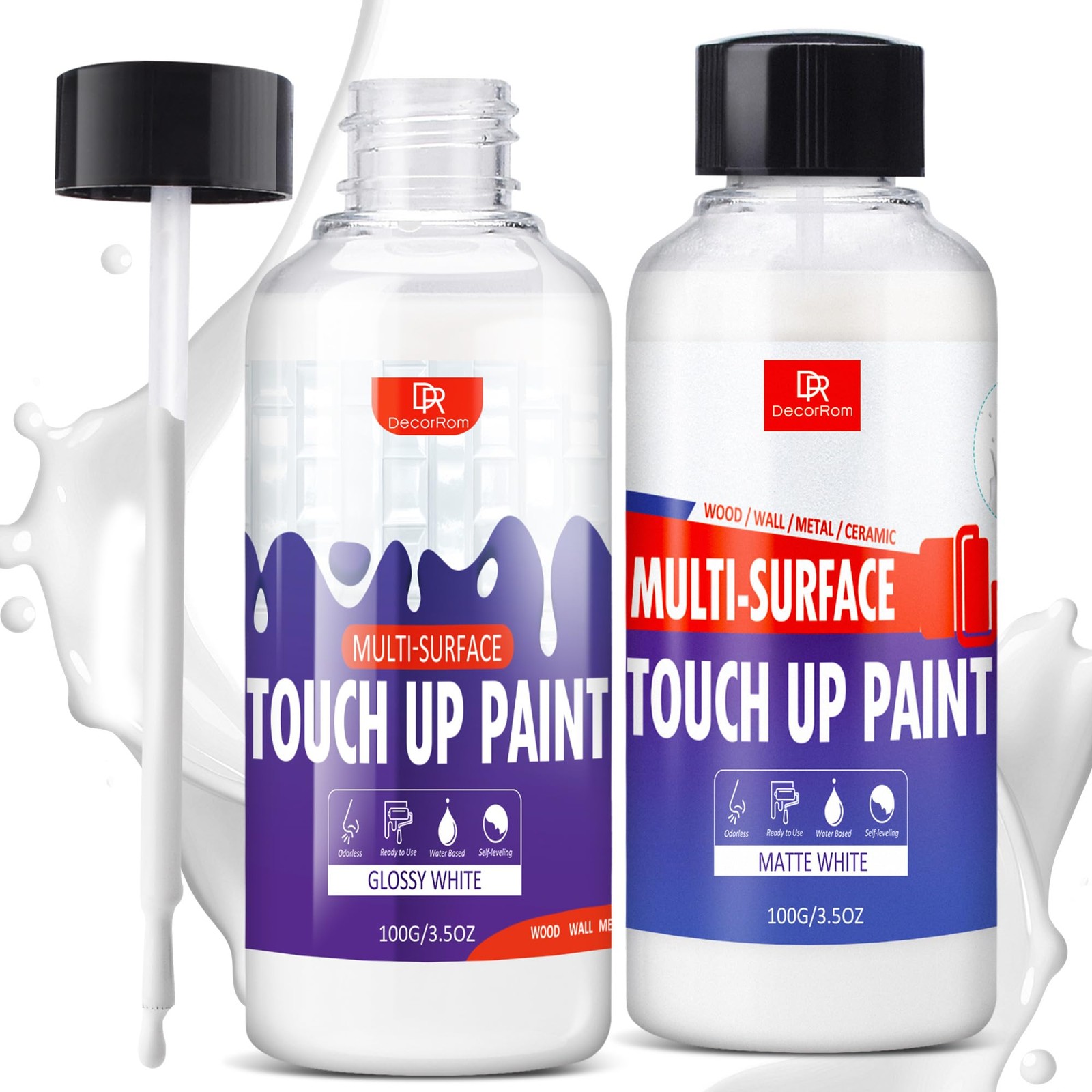 White Touch Up Paint Pen - 7oz Multi Surface Quick-Dry Repair, Fix