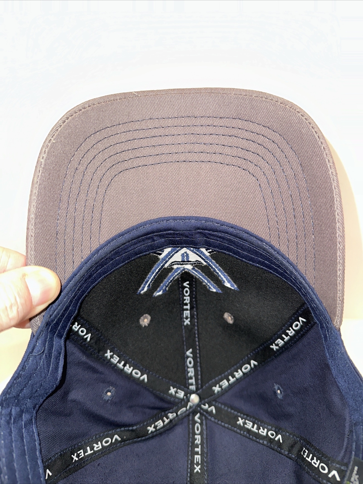 Vortex Snap Back Strap Gray and Blue Hat by Vortex Pristine Condition